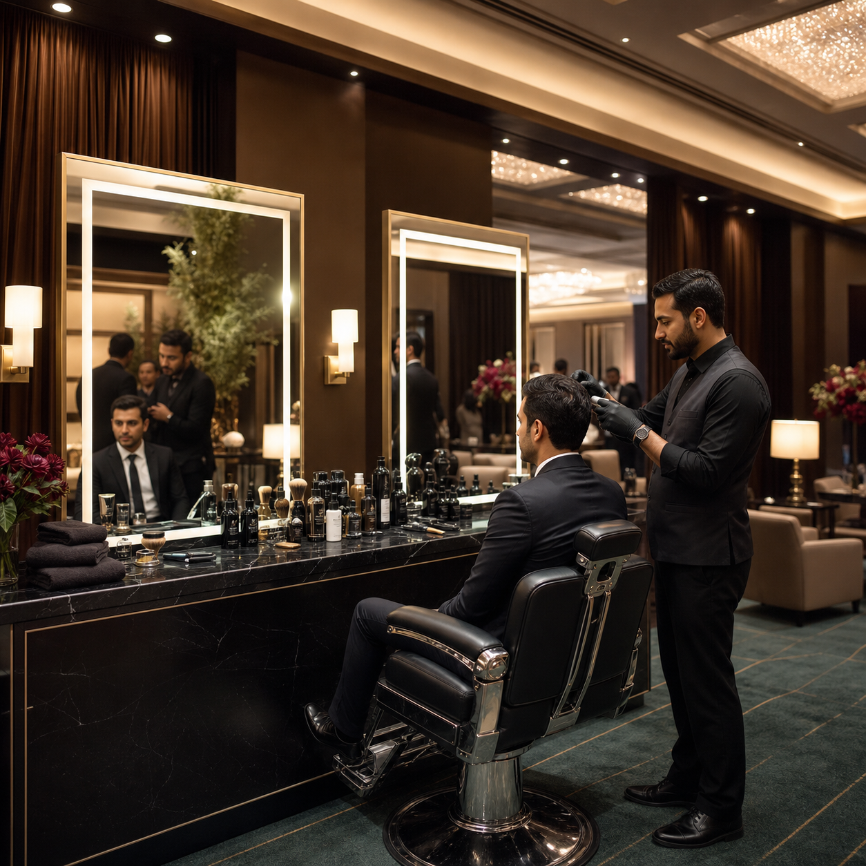 VIP grooming lounge for corporate and private events